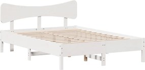 vidaXL Σκελετός Κρεβ. Χωρίς Στρώμα Λευκό 140x190 εκ Μασίφ Πεύκο
