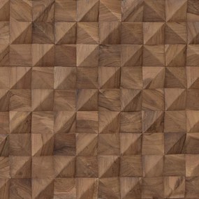 vidaXL Κεφαλάρι Επιτοίχιο Φυσικό 120 cm Στερεό Ξύλο Τίκ