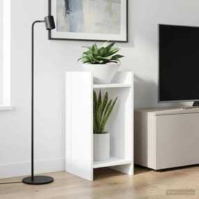 vidaXL Βάση φυτών Λευκός 30 x 30 x 60 cm Μηχανικά επεξεργασμένο ξύλο