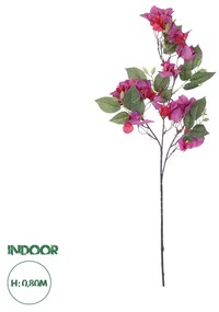 GloboStar® Artificial Garden BOUGAUVILLEA BRANCH 20644 Τεχνητό Διακοσμητικό Κλαδί Μπουκανβίλιας Φουξ Y80cm