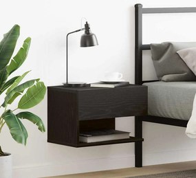 vidaXL Κομοδίνο Μαύρη δρυς 46 x 29.5 x 30 εκ. Επεξεργασμένο ξύλο