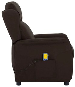 vidaXL Καρέκλα μασάζ με μαξιλάρι Σκούρο Καφέ 67.5 x 93.5 x 101.5 εκ