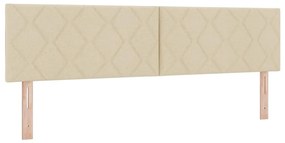 vidaXL Κρεβάτι box spring με στρώμα με στρώμα Κρεμ 180 x 200 cm ύφασμα