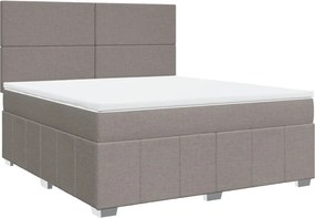 vidaXL Κρεβάτι Boxspring με Στρώμα Taupe 180x200 εκ. Υφασμάτινο