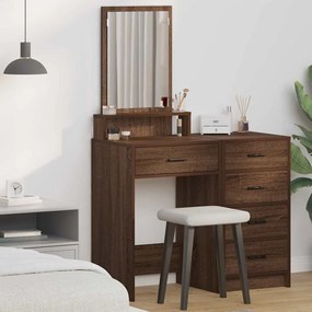 vidaXL Καφετί Επιτραπέζιο με Συρτάρια 50x41x140 εκ
