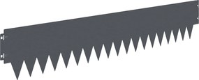 vidaXL Περίγραμμα γκαζόν 30 τμχ. 103 x 20 εκ Steel Ανθρακί