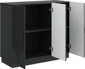 vidaXL Πλαϊνό γραφείο Μαύρο 89 x 34,5 x 77 εκ. Επεξεργασμένο Ξύλο