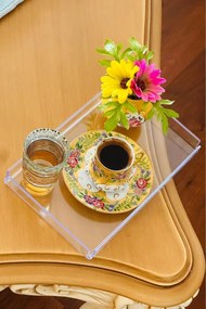 Stewehome Σετ 6 τεμαχίων κρυστάλλινων διαφανών δίσκων παρουσίασης 225x145x20 cm