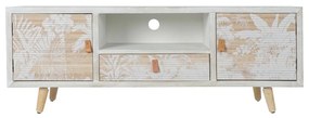 Τηλεόραση DKD Home Decor Λευκό Ξύλο Bamboo 140 x 40 x 51 cm