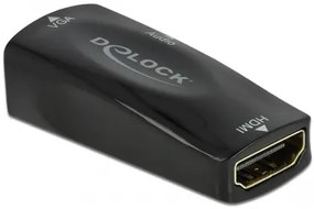 DELOCK αντάπτορας HDMI σε VGA 66560, 1080p/60Hz, μαύρος