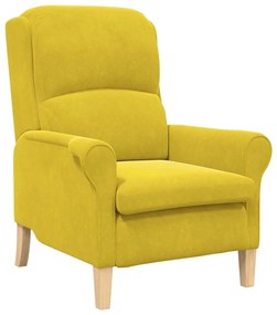 vidaXL Πολυθρόνα Κίτρινο 76 x 94 x 102 εκ. Βελούδο