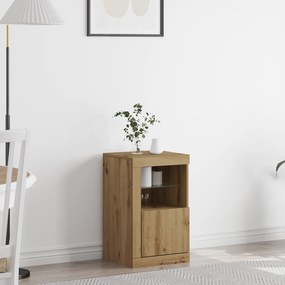 vidaXL Τραπέζι με LED φώτα Artisan Oak 41x37x67 εκ.