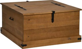 vidaXL Σεντούκι αποθήκευσης HALDEN 91x91x47 cm Ξύλο μασίφ πεύκο