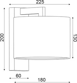 Απλίκα Τοίχου Aca Circe OD5612BN Nickel Satin/Black