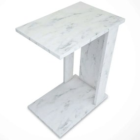 Τραπεζάκι Βοηθητικό Pasific 801CMY2877 30x43x61cm Marble Effect White