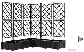 vidaXL Ζαρντινιέρες κήπου Μαύρο 120 x 120 x 126 cm Ατσάλι