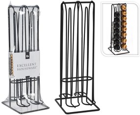 Βάση για κάψουλες Καφέ Excellent Houseware 12x10x29cm - Mαύρο