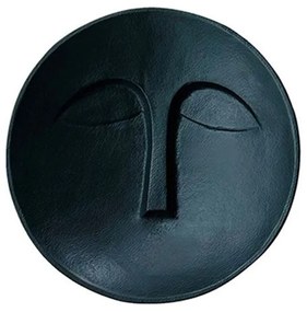 Διακοσμητικό Τοίχου Face 027109 Φ30x6cm Rough Black Αλουμίνιο