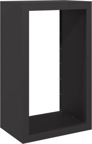 vidaXL Ράφι Καυσόξυλων Μαύρο 60x40x100 εκ. Ατσάλινο