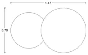 Διπλός Καθρέπτης τοίχου Double Eye Project Mirrors 110x70εκ