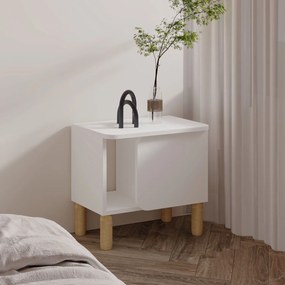 Κομοδίνο Λευκό OFOR 50x30x48.6