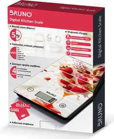 BRUNO ψηφιακή ζυγαριά κουζίνας BRN-0271, 1gr/5kg, Flavor Feast