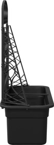 vidaXL Πλέγμα γλάστρας Ανθρακί 58 x 29 x 78 εκ. PP