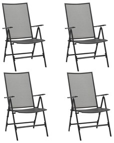 310153 vidaXL Καρέκλες Πτυσσόμενες με Πλέγμα 4 τεμ. Ανθρακί Ατσάλινες Ανθρακί, 1 Τεμάχιο
