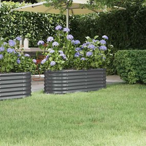 vidaXL Ζαρντινιέρα Υπερυψ. Ανθρακί 114x40x36 εκ. Ατσάλι Ηλεκτρ. Βαφή