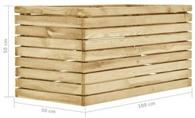 vidaXL Ζαρντινιέρα Υπερυψωμένη 100x50x50 εκ. Εμποτισμένο Ξύλο Πεύκου