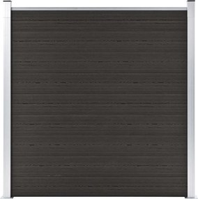 vidaXL Πάνελ Περίφραξης Μαύρο 180 x 186 εκ. από WPC