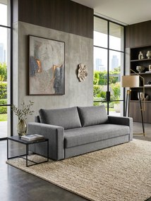 Καναπές Kleio Τριθέσιος-195φ 80β εκ.-Γκρι
