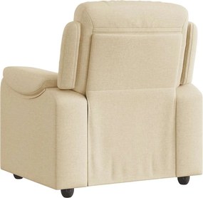 vidaXL Πολυθρόνα Ανακλινόμενη Κρεμ Υφασμάτινη