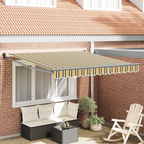 vidaXL Χειροκίνητη Αυτόματη Σκηνή 300 x 250 cm σε Πράσινη και Κίτρινη Απόχρωση