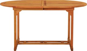 vidaXL Τραπέζι Κήπου 200 x 100 x 75 εκ. από Μασίφ Ξύλο Ευκαλύπτου
