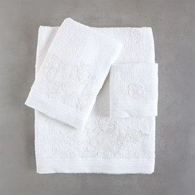 Πετσέτες Rhea (Σετ 3τμχ) White Ρυθμός Σετ Πετσέτες 80x150cm 100% Πενιέ Βαμβάκι