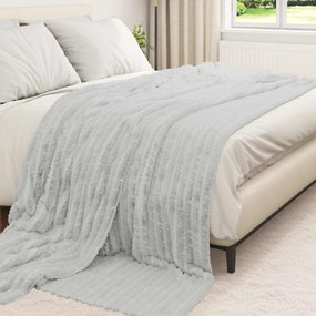 vidaXL Κουβέρτα Γκρι 240 x 220 cm Μαλλί