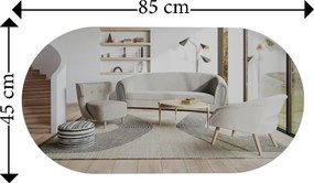 Καθρέπτης Τοίχου Διαφανές / Χρυσό RIORS 45x2,2x85