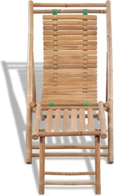 vidaXL Ξαπλώστρα με Υποπόδιο από Μπαμπού