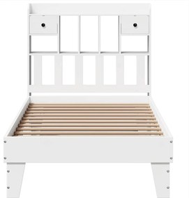 vidaXL Σκελετός Κρεβ. Χωρίς Στρώμα Λευκό 90x190 εκ Μασίφ Πεύκο
