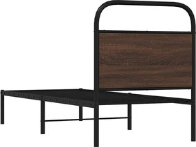 vidaXL Πλαίσιο Κρεβατιού Χωρ. Στρώμα Καφέ Δρυς 80x200εκ Επεξ. Ξύλο