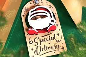 Σετ των 3 Intra απο ξύλο plywood 3mm-4mm πάχος - Χριστουγεννιάτικη ετικέτα | Ετικέτα δώρου | Διακοπές |CNC Δίασταση 15x15 cm INTRAFABR-107024078