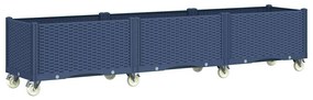 vidaXL Ζαρντινιέρα Κήπου με Πόδια Μπλε Γκρι 240x50x54εκ. από Πολυπροπυλένιο