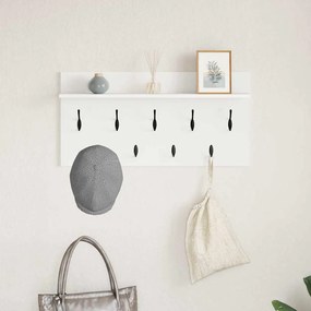 vidaXL Τοίχου Κρεμάστρα Λευκό 80 x 40 x 12 cm Επεξεργασμένο ξύλο