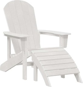 vidaXL Καρέκλα Κήπου 3 pcs Λευκό Πολυαιθυλένιο