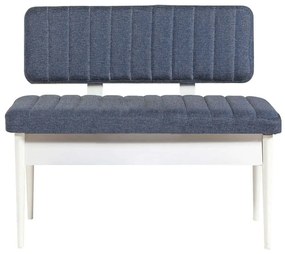 Παγκάκι Vina 869VEL5157 110x40x85cm Blue-White