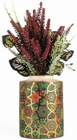 Βάζο 697ELD1225 Φ12x17cm Multi Aberto Design Ceramic