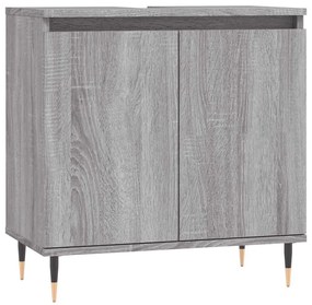 vidaXL Ντουλάπι Μπάνιου Γκρι Sonoma 58 x 33 x 60 εκ. από Επεξεργ. Ξύλο