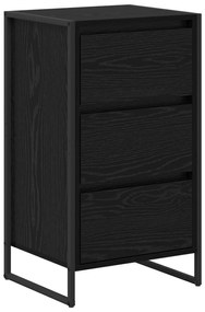 vidaXL Πλαϊνό γραφείο Μαύρη Οξυά 42 x 36 x 75.5 εκ. Επεξεργασμένο ξύλο