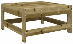 vidaXL Υποπόδιo Κήπου με Μαξιλάρι από Εμποτισμένο Ξύλο Πεύκου